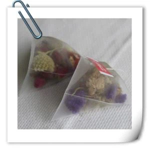 Biodegradable High Quality Pyramid Heat Seal Empty Nylon Mesh Mesh Daim Av Daim Teev Daim Nyeg Hniav