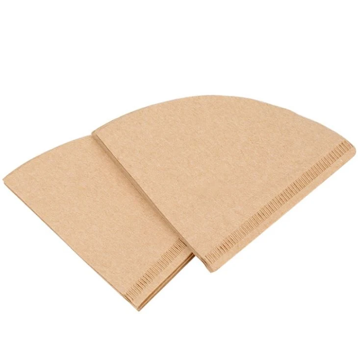 102V Cone Shape PE Heat Seal Unblenched Pulp Coffee Filter Paper