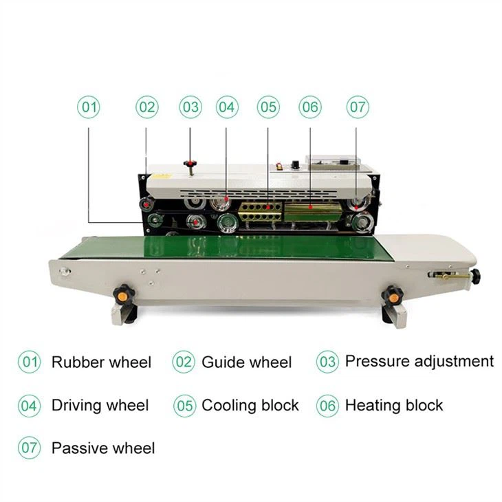 Semi-automatic FR-900 Printable Date Aluminum Foil Film Bag Sealing Machine